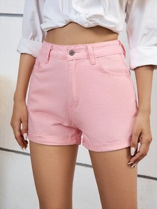 Nuevos Shorts de Mezclilla para Mujer, Lavados y Desgastados, Transpirables, Casuales de Verano, Corte Recto, Diseño de Moda de la Mejor Calidad - Product Image 1