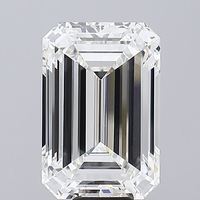 Diamant de laboratoire taille émeraude 3,00 carats haute clarté, couleur fantaisie E G VS1, certifié IGI, type CVD 2A, excellente taille, table 70%