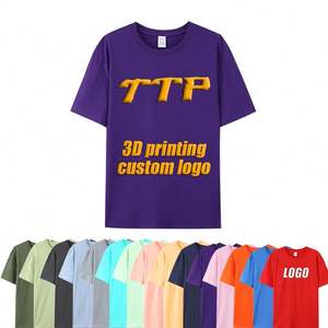 Camisetas Personalizadas de Alta Calidad 2025, Impresión 3D con Logotipo en Relieve, Fabricantes de Ropa, Camiseta Extra Grande 100% Algodón - Product Image 1