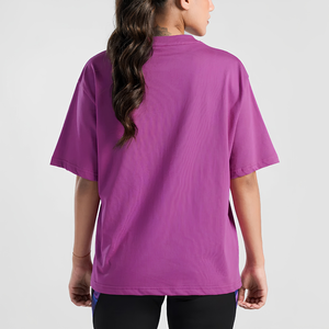 Women's Eco-Friendly Casual Logo Embroidery Crewneck Sweatshirt <b>Hoodie</b> 100% Cotton Fleece Loose Fit <b>Short</b> <b>Sleeves</b> OEM Supplier - Product Image 4