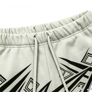 Short de bain pour homme noir uni, séchage rapide, taille à cordon de serrage, décontracté, longueur courte, taille mi-haute, en polyester tissé - Product Image 4
