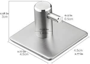 <b>Heavy</b> <b>Duty</b> Waterproof Stainless Steel Adhesive Hooks for Wall and Door-Bathroom Towel and Clothes Hanging - Product Image 2