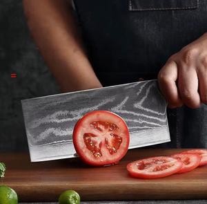 Cuchillo de Cocina Damasco Ecológico Hecho a Mano, Cuchillo de Chef Ambidiestro con Mango de Madera, Apto para Lavavajillas, 1 Año de Garantía - Product Image 1