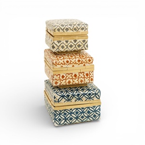Premium quality bamboo jewellery <b>box</b> packaging crafted by hand <b>hamper</b> boxes with logo support - Product Image 1