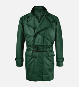 New Best High Style Winter <b>Men's</b> Fish <b>Leather</b> Filled Coat Brown Regular Customized Design Quick Dry Breathable 100% Quality - Product Image 1