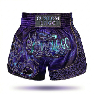 กางเกงมวยไทยโลโก้สั่งทำ OEM กางเกงคิกบ็อกซิ่ง MMA แบบซับลิเมชั่น ขายส่ง โรงงานรับผลิตแบรนด์ส่วนตัว - Product Image 3