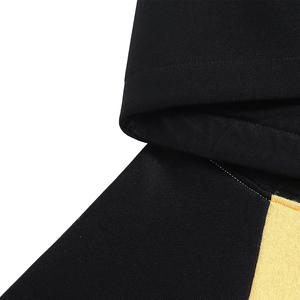 Sweat-shirt à capuche personnalisé pour homme 2026, jaune et noir, manches raglan, en molleton de coton, coupe décontractée, couleur unie, avec poche avant, pour l'automne - Product Image 5