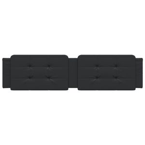 Cuscini per la lettura e il resto del letto in ecopelle nera 76 \" - Product Image 4