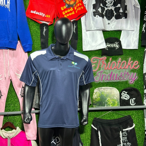 เสื้อโปโลผู้ชายสีน้ำเงินกรมท่า OEM 2026 รุ่นใหม่ล่าสุด ขายส่ง แห้งเร็ว เหมาะสำหรับชุดยูนิฟอร์มและชุดทีม ผลิตโดย TRIOTAKE INDUSTRY - Product Image 4