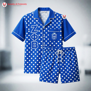 ชุดนอนผ้าซาตินแสนสบายสำหรับผู้หญิง Zeta Phi Beta Sorority รุ่นขายดีปี 2026 ชุดลำลองใส่สบายๆ ที่บ้าน ดีไซน์สีสันตัดกันแบบใหม่ - Product Image 6