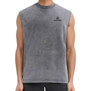Nouveau design, t-shirts sans manches pour hommes, coton et polyester, vente en gros de t-shirts sans manches pour hommes - Product Image 2