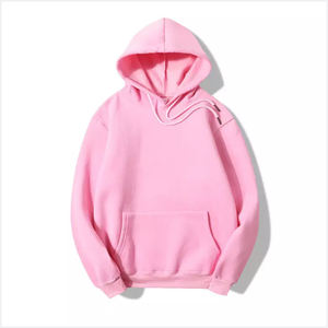 Sweat-shirts à capuche roses unis personnalisés de haute qualité, surdimensionnés, en coton épais pour hommes – Vente en gros - Product Image 6