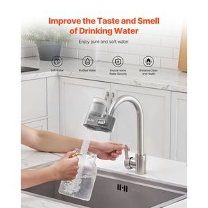 Filtro Acqua Intelligente da Rubinetto in Fibra di Carbonio, Purificatore Verticale per Lavello, Rimuove Cloro e Piombo, 1 Filtro Incluso - Product Image 2