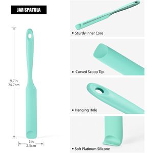 600 F Heat Resistant <b>Silicone</b> Spatula Flexible Skinny C Jam Nut Butter Sourdough Scraper <b>Baking</b> & Pastry Tool - Product Image 2