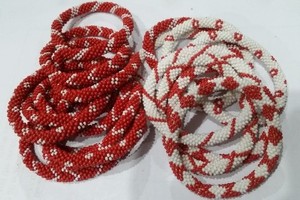 Multi Red Shade Fashion <b>Beaded</b> Bracelets-Romantic Style Gift - Product Image 3