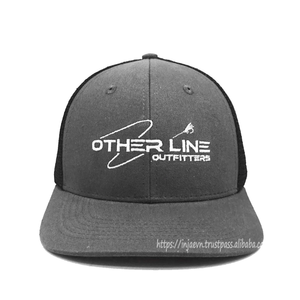 High Quality Outdoor Trucker Mesh <b>Hat</b> 6 Panel Pre Curved Bill Structured Custom Logo Embroidery Patches Label Fishing Cap - Product Image 2
