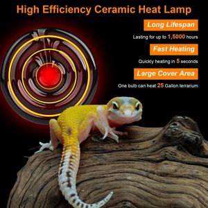 2 Lámparas de Calor de Cerámica de 150W, Infrarrojas, sin Emisión de Luz, para Incubadora de Reptiles, Cuidado de Mascotas, Lagartos, Tortugas y Serpientes - Product Image 2