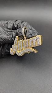 Iced Out Moissanite Letter <b>Pendant</b> Rhodium Plated Hip Hop Style Custom <b>Initial</b> Charm Unisex Everyday Wear - Product Image 4
