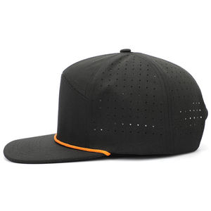 OARH INT INDUSTRY 2026 Gorra Snapback Unisex de Alta Calidad con 5 Paneles, Visera Plana Negra, Personalizada con Corte Láser y Parche Bordado 100% - Product Image 3