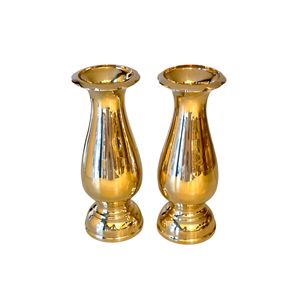 Luxury Handmade 7" Genuine Brass Vase with Strong Durable Gold Shiny Finish for <b>Home</b> <b>Temple</b> Buddhist Decoration - Product Image 1