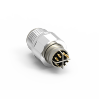 Connecteur mâle étanche IP67 Nian-Yeong WP-08M2-150-11 M12 X-Coded 8 broches moulé avec câble 48V 0.5A -20~85