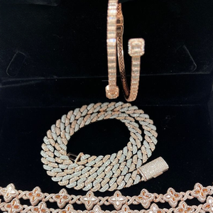 Collar de Cadena con Diamantes Cultivados en Laboratorio, Plata de Ley 925, Joyería Fina Unisex para Hombre y Mujer, Regalo de Aniversario, Uso Diario, Estilo Punk - Product Image 4