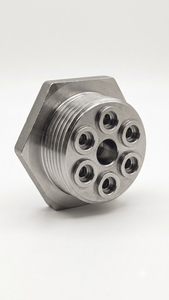 Bloque de Distribución de Válvulas de Gas Eléctrico de Acero Inoxidable, Mecanizado por CNC, con Puertos Hexagonales, Accesorio Hidráulico de Alta Precisión - Product Image 2