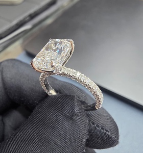 Premium Platinum Diamond Engagement <b>Ring</b> For Women Contemporary Minimal Design Luxury <b>Wedding</b> Jewelry And Elegant Gift - Product Image 5