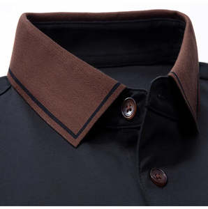 Camisas de Negocios para Hombre de Alta Calidad, Corte Clásico, al por Mayor, Camisas con Cuello Acanalado Elástico Personalizadas, Camisetas Polo de Golf para Hombre - Product Image 6