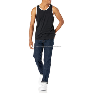 Débardeurs pour hommes en tissu doux et confortable en coton et polyester, extensible dans les 4 sens, couleur unie, pour l'entraînement et le sport, singlet masculin - Product Image 4