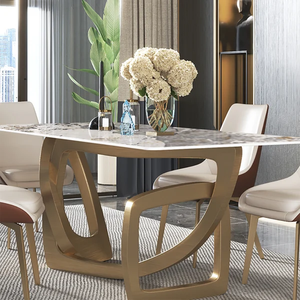 Moin Luxury Contemporary <b>Dining</b> Set, Luxury <b>Dining</b> <b>Table</b> With White Italian Marble <b>Top</b> Spacesave <b>Dining</b> <b>Table</b> - Product Image 4