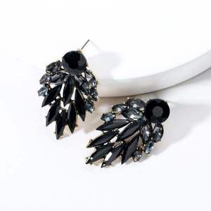 Boucles d'oreilles de luxe en or massif 18 carats plaqué or rose avec diamant taille marquise vert émeraude, bijoux de fête pour femme - Product Image 3