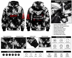 เสื้อฮู้ดสตรีทแวร์แบบสวมหัว พิมพ์ลายกราฟิกสีดำ ขาว แดง ทรงโอเวอร์ไซส์ ยูนิเซ็กส์ ผ้าคอตตอนหนานุ่ม - Product Image 5
