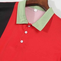 Polos de color sólido rojo, verde, negro, manga corta, informales, para deportes al aire libre, golf, camisetas.