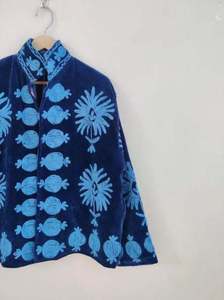 Chaqueta de Terciopelo para Mujer con Bordado Floral, Estilo Suzani, Ideal para Fiestas - Product Image 5