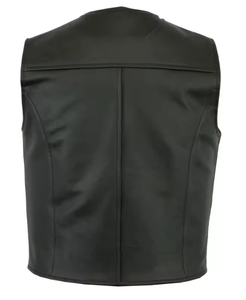 SBEA IMPEX Men's Motorcycle Biker Jacket PU Leather Solid Color Large Pocket Sleeveless Quick Dry Anti-Wrinkle Winter Outerwear - Product Image 4