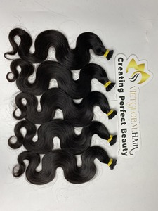 100% vague de corps humain vierge vietnamienne brute pour les extensions de cheveux I-Tip Double couleur claire dessinée 8 "-40" longueur faite au Vietnam - Product Image 3