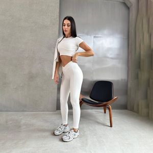 Conjunto Deportivo de 3 Piezas de Alta Calidad para Mujer, con Logotipo, Talla Grande, Sujetador Deportivo y Leggings, para Gimnasio, Fitness y Yoga - Product Image 2