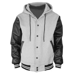 Custom Men's Premium Polyester Windproof Oversized Hoodie <b>Jacket</b> Casual Streetwear OEM ODM Winter - Product Image 2