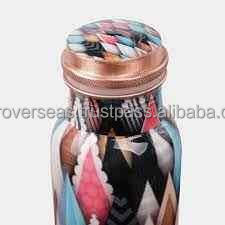 Premium Tall Copper <b>Water</b> <b>Bottle</b> with Logo High Thermal Retention Decorative Handmade Export Quality - Product Image 2