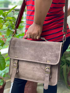 Customized Full Grain Leather Briefcase Genuine Goat Leather <b>Messenger</b> <b>Bags</b> Pure Leather Shoulder <b>Laptop</b> <b>Bags</b> - Product Image 3