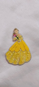 Beaded Embroidered PU <b>Sew</b>-<b>On</b> <b>Patch</b> with Sequin Applique for Fashion Garment Decoration - Product Image 4