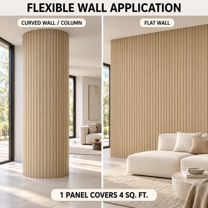 Paneles de Pared Flexibles de Madera Maciza Modernos con Diseño de Rayas 3D para Decoración de Interiores, Estilo Contemporáneo para Almacenes y Baños - Product Image 3
