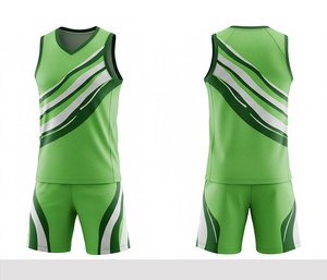 Maillot de basket-ball de haute qualité en sublimation, séchage rapide, respirant, en polyester, avec short, vêtements de sport d'équipe pour hommes, femmes et jeunes - Product Image 2