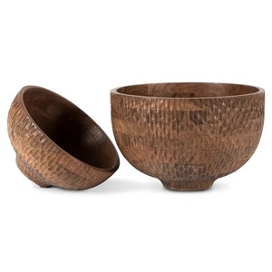 Tazón de madera hecho a mano con acabado natural, diseño Wabi Sabi, para frutas y aperitivos, sin recubrimiento, ecológico y artesanal. - Product Image 5