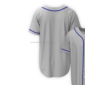 Camiseta Deportiva de Béisbol de Manga Corta con Cuello en V, Personalizable con Botones, 100% Poliéster, Transpirable, de Secado Rápido y Ligera, en Oferta - Product Image 5