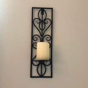 Medieval Style Cast Iron Wall <b>Sconce</b> With Rustic Texture For Castle Inspired Homes And Themed Interior <b>Lighting</b> - Product Image 4