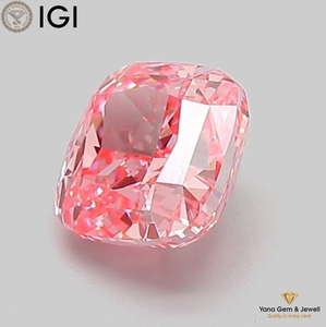 เพชรทรงสี่เหลี่ยมขนาด 1.00 กะรัต แบบ CVD Lab Grown ได้รับการรับรองจาก IGI ความสะอาดระดับ VVS2 สีชมพูสดใส เหมาะสำหรับแหวนหรือจี้ - Product Image 6