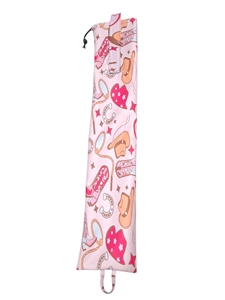 <b>Pink</b> Fabric Horse Tail Bag With Western Print Design Waterproof Protective <b>Wrap</b> For Horse Tail Protection - Product Image 2