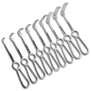 Ensemble de 9 rétracteurs Langenbeck de 8,5 pouces en acier inoxydable, instruments chirurgicaux pour la rétraction des tissus, usage médical et dentaire - Product Image 1
